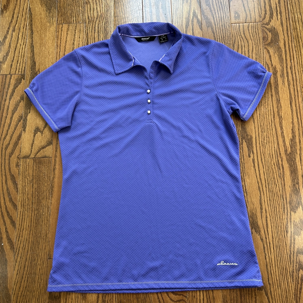 Abacus Women's Button down Purple Golf Shirt